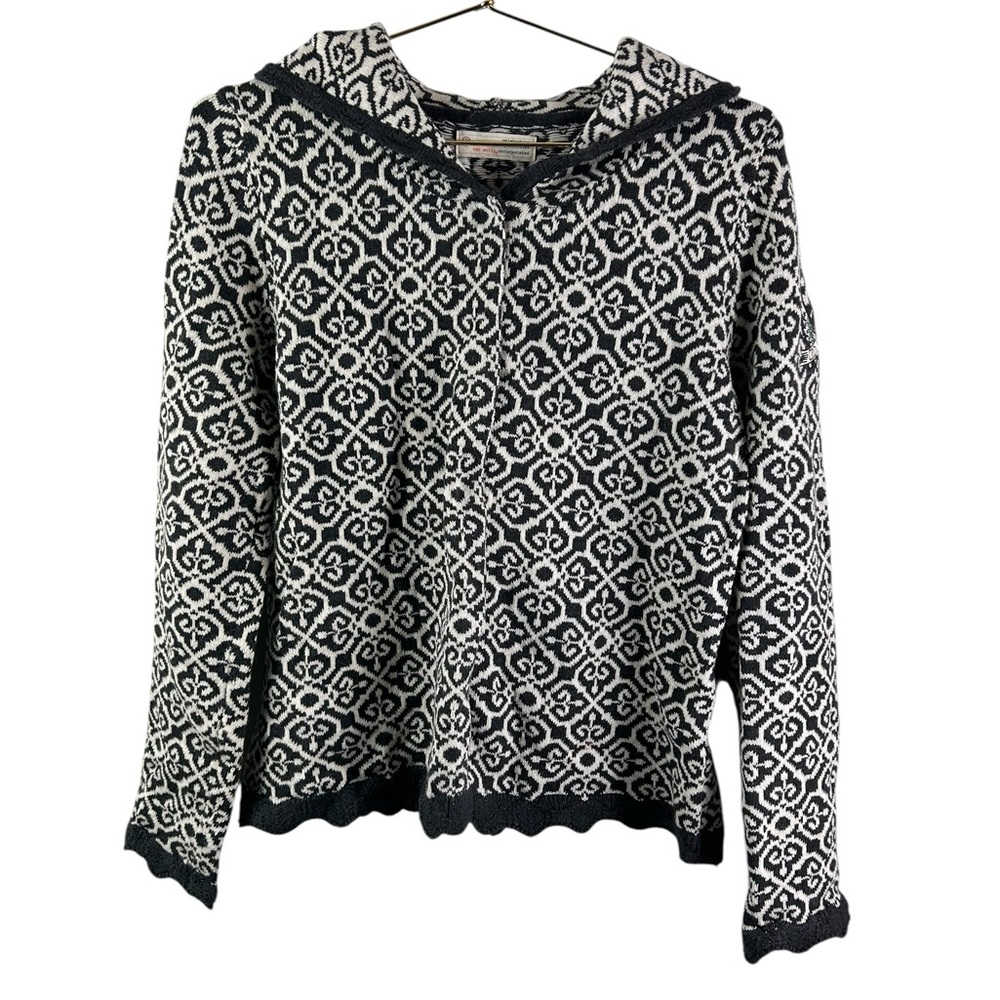 Odd Molly Black and White Knit Sweater